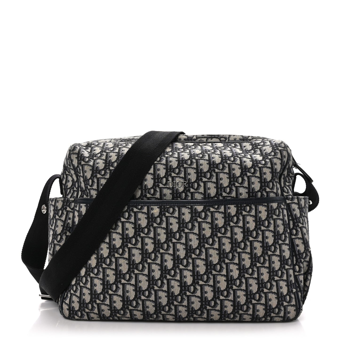 Oblique Baby Changing Bag Beige Black
