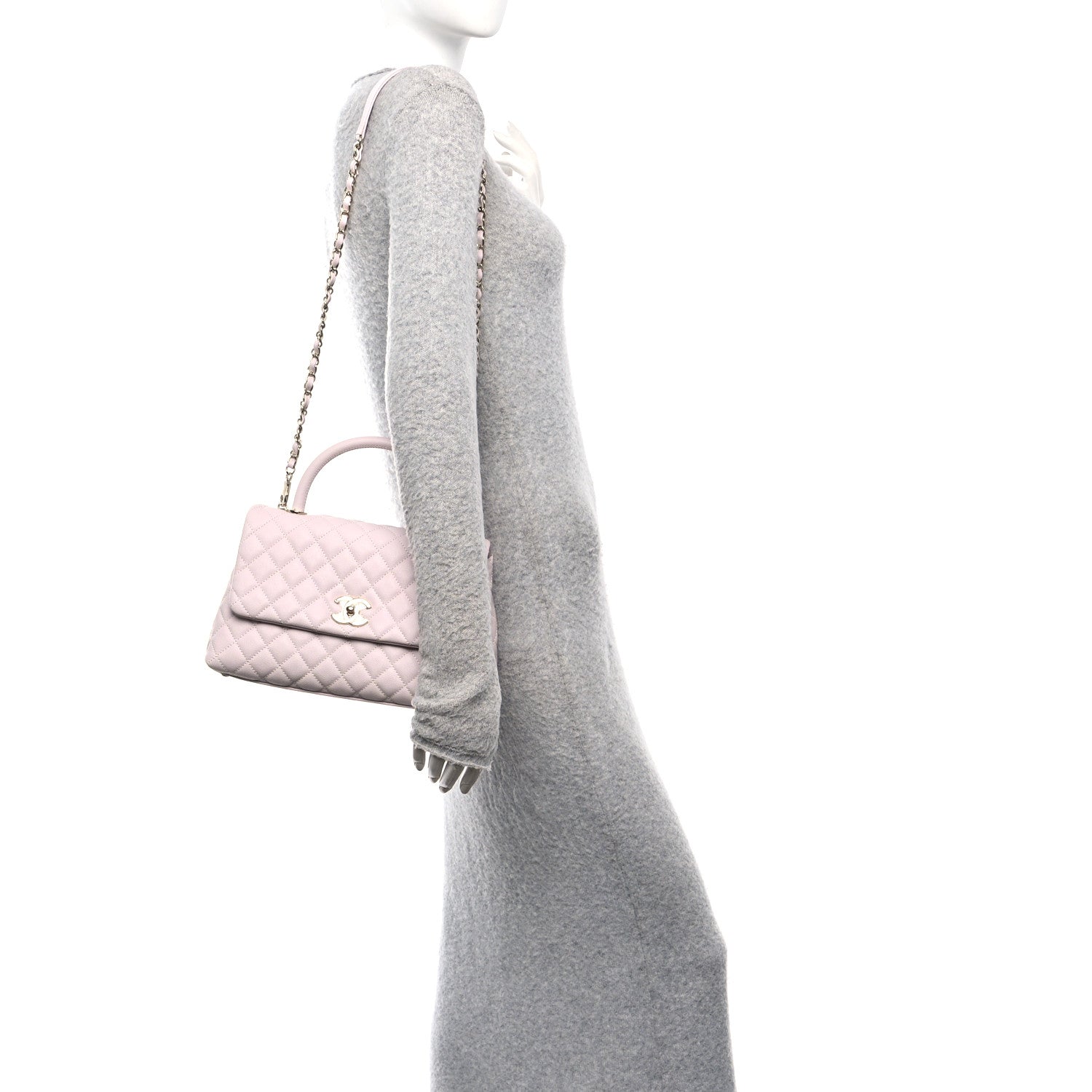 Chanel Caviar Quilted Small Coco Handle Flap Lilas Lilac 2 of 11