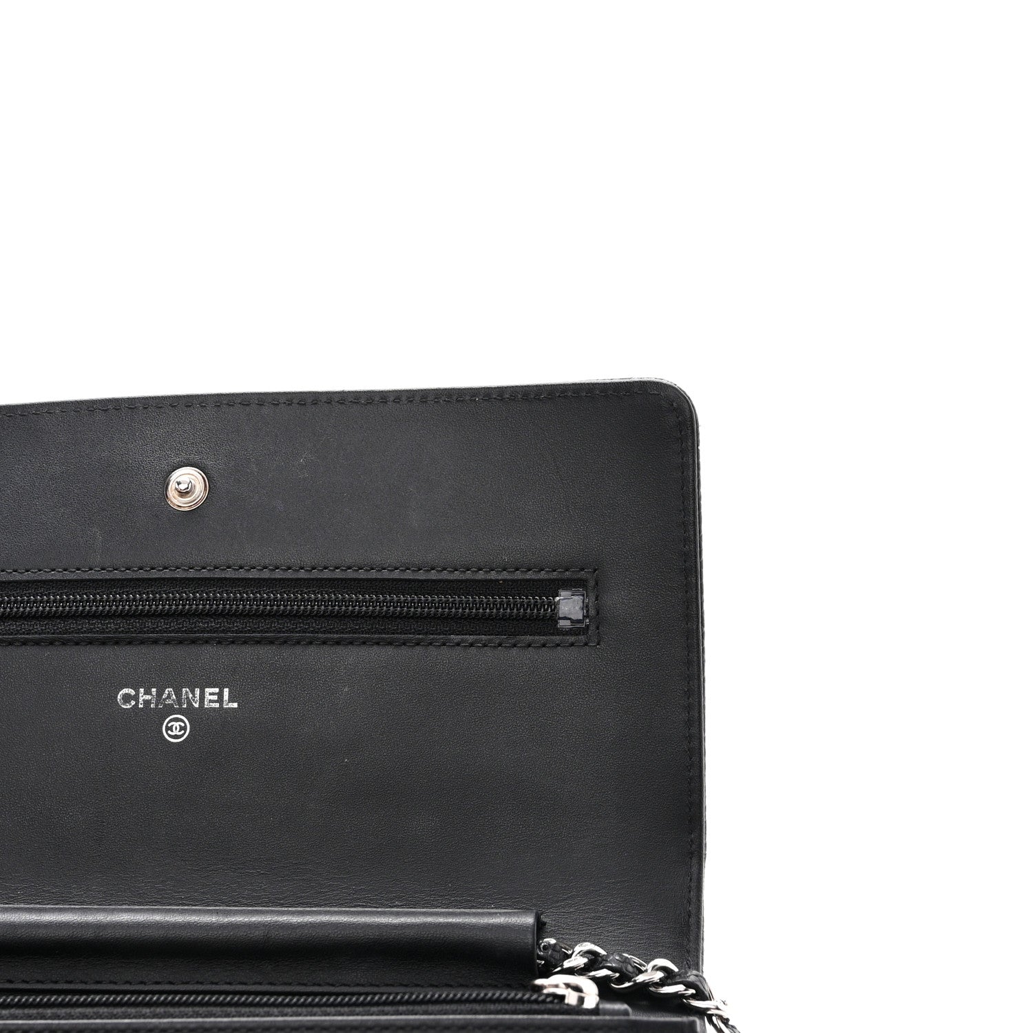 Chanel Caviar Timeless CC Wallet on Chain WOC Black 12 of 15