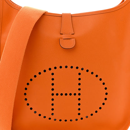 Hermes Epsom Evelyne II GM Orange 7 of 12