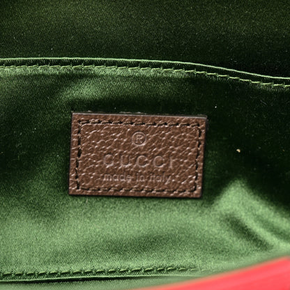 Gucci Monogram Textured Dollar Calfskin Heavy Grosgrain Web Small Maxi Horsebit Chain Shoulder Bag Beige Ebony New Acero 6 of 10