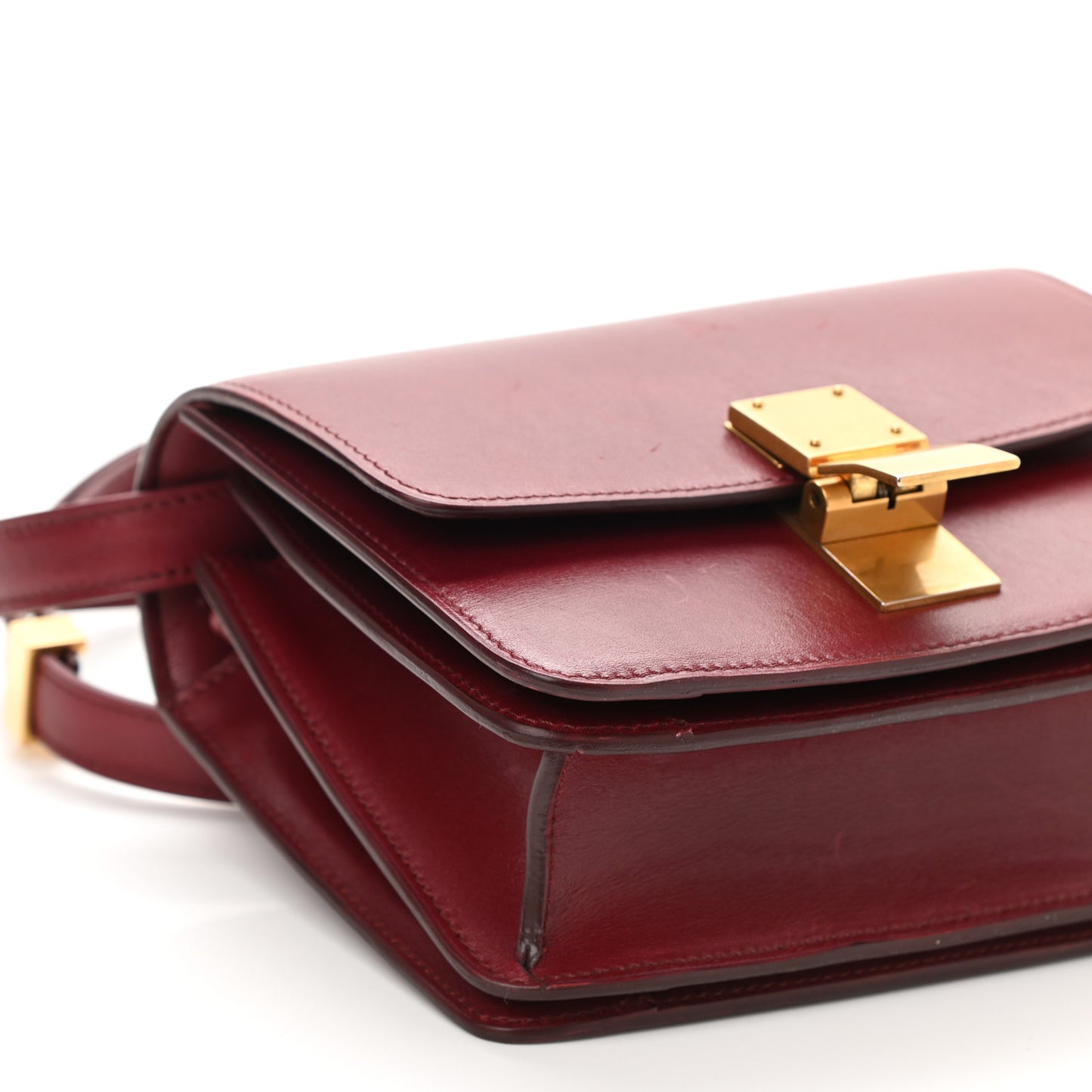 Box Calfskin Small Classic Box Flap Bag Red