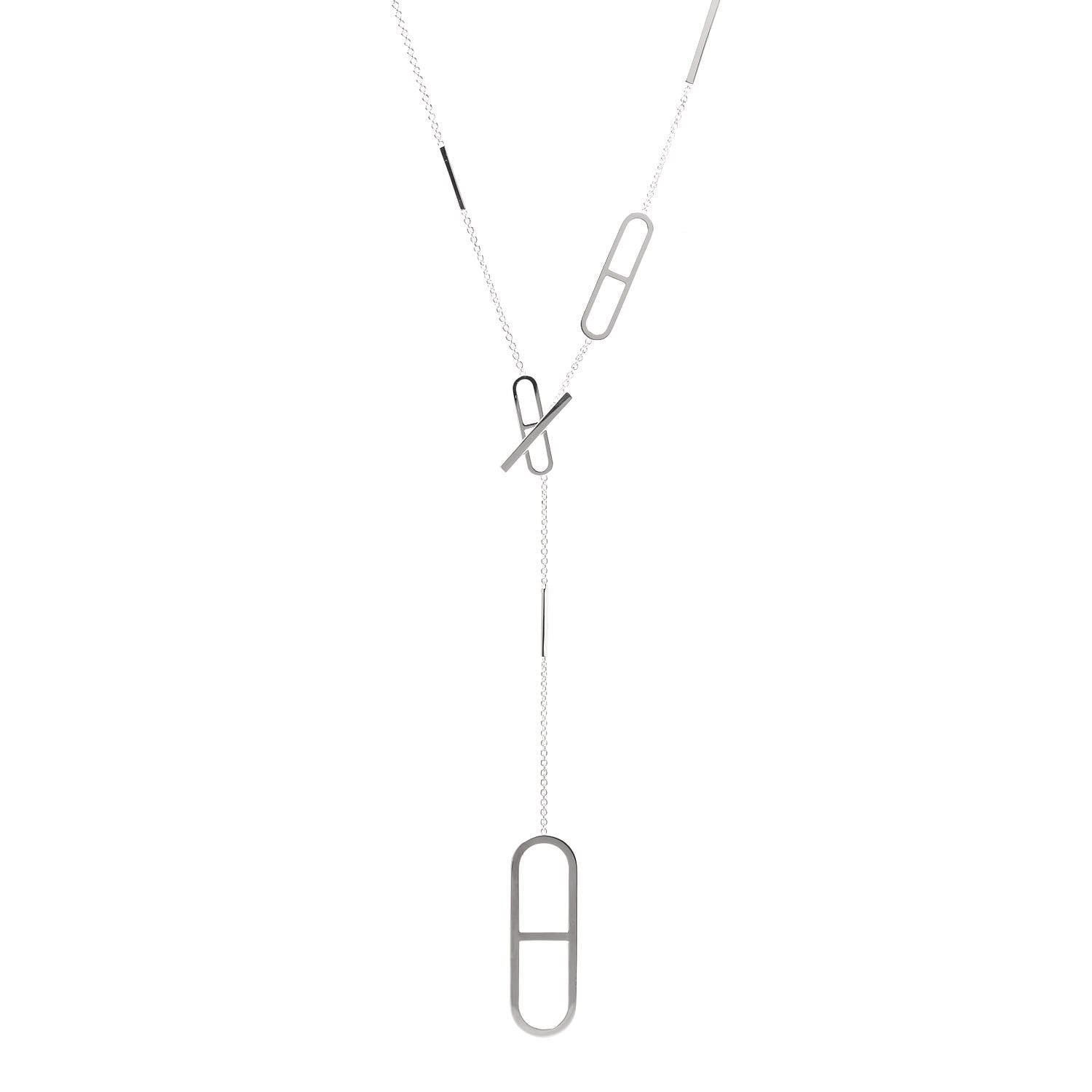 Hermes Sterling Silver Ever Chaine d'Ancre Long Lariat Necklace 1 of 6