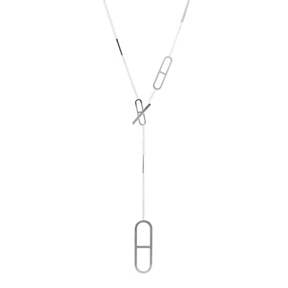 Hermes Sterling Silver Ever Chaine d'Ancre Long Lariat Necklace 1 of 6