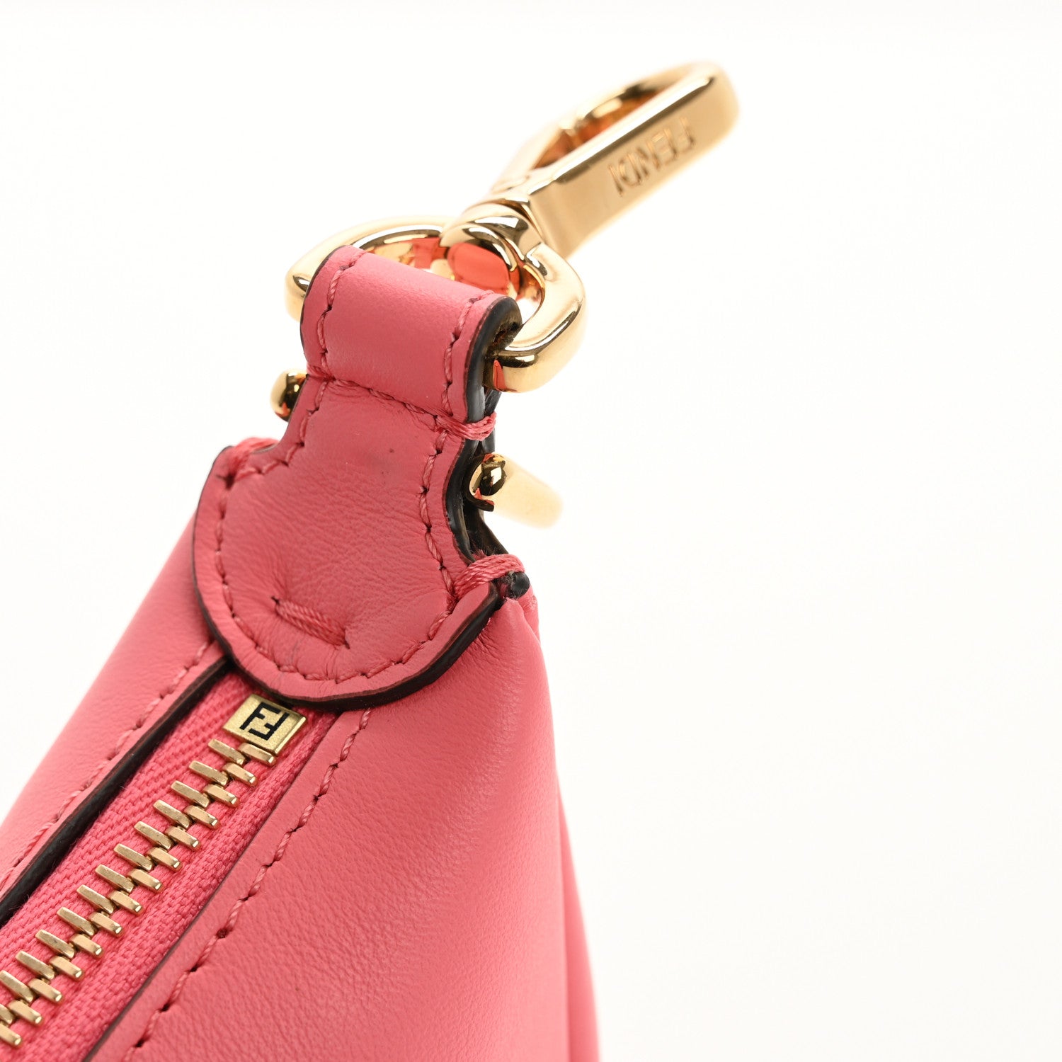 Fendi Vitello Grace New Matte Nano Fendigraphy Hobo Charm Pink Dalia 8 of 10