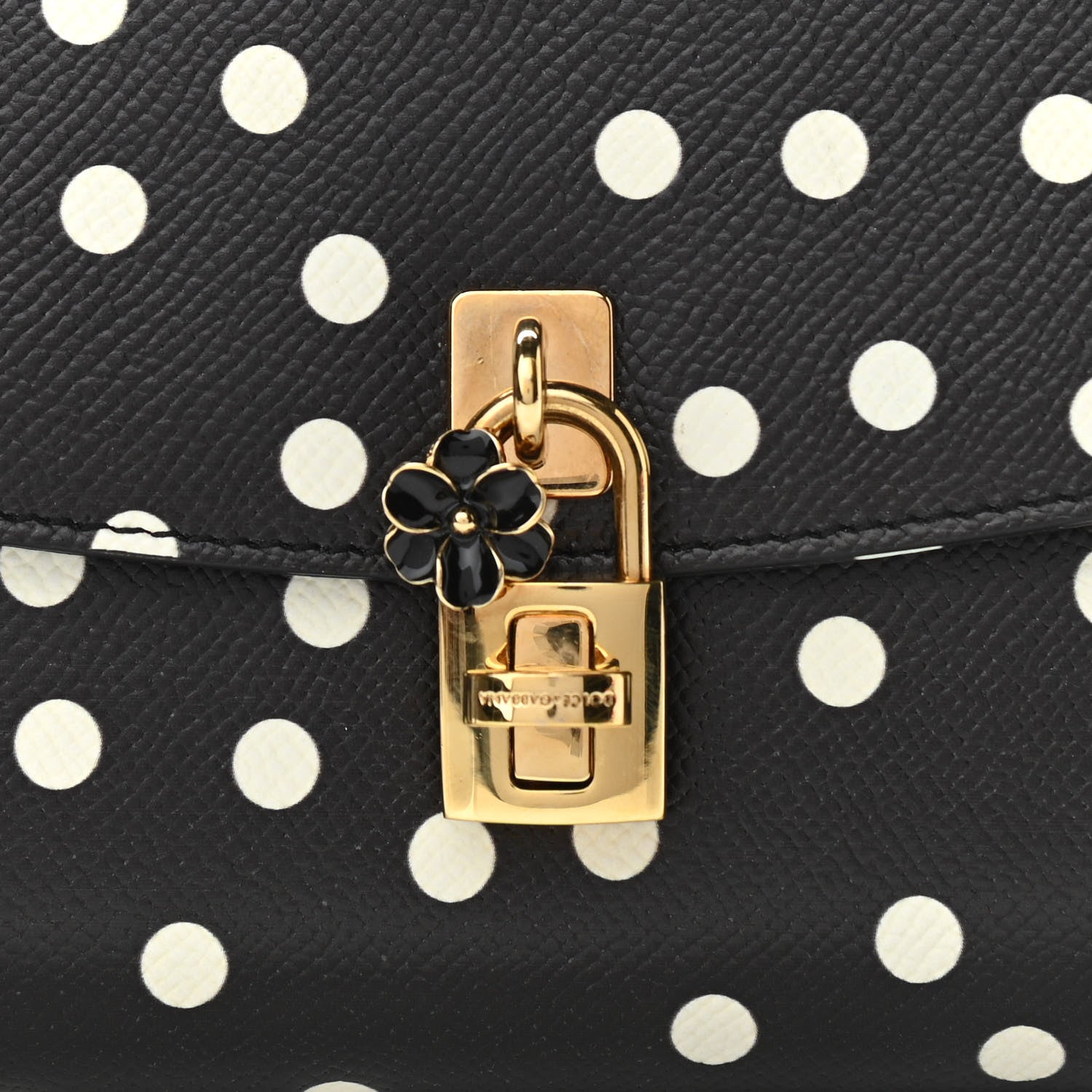 Dolce & Gabbana Dauphine Polka Dot Print Shoulder Bag Black 9 of 9
