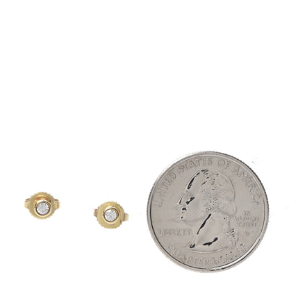 Tiffany 18K Yellow Gold Diamond .10ctw Elsa Peretti Diamonds By The Yard Earrings 2 of 6