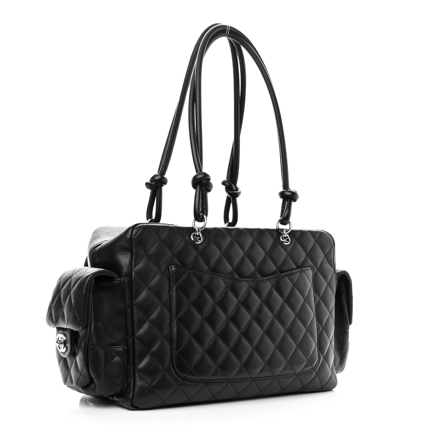 Chanel Calfskin Quilted Large Cambon Multipocket Reporter Black 3 of 11