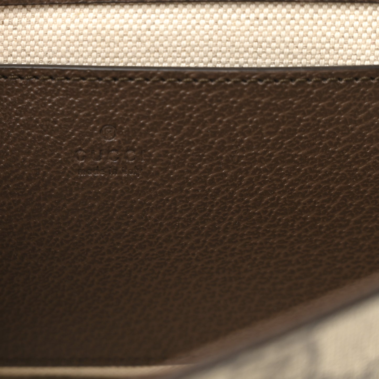 GG Supreme Monogram Textured Dollar Calfskin Web Mini Ophidia Envelope Shoulder Bag Beige Ebony
