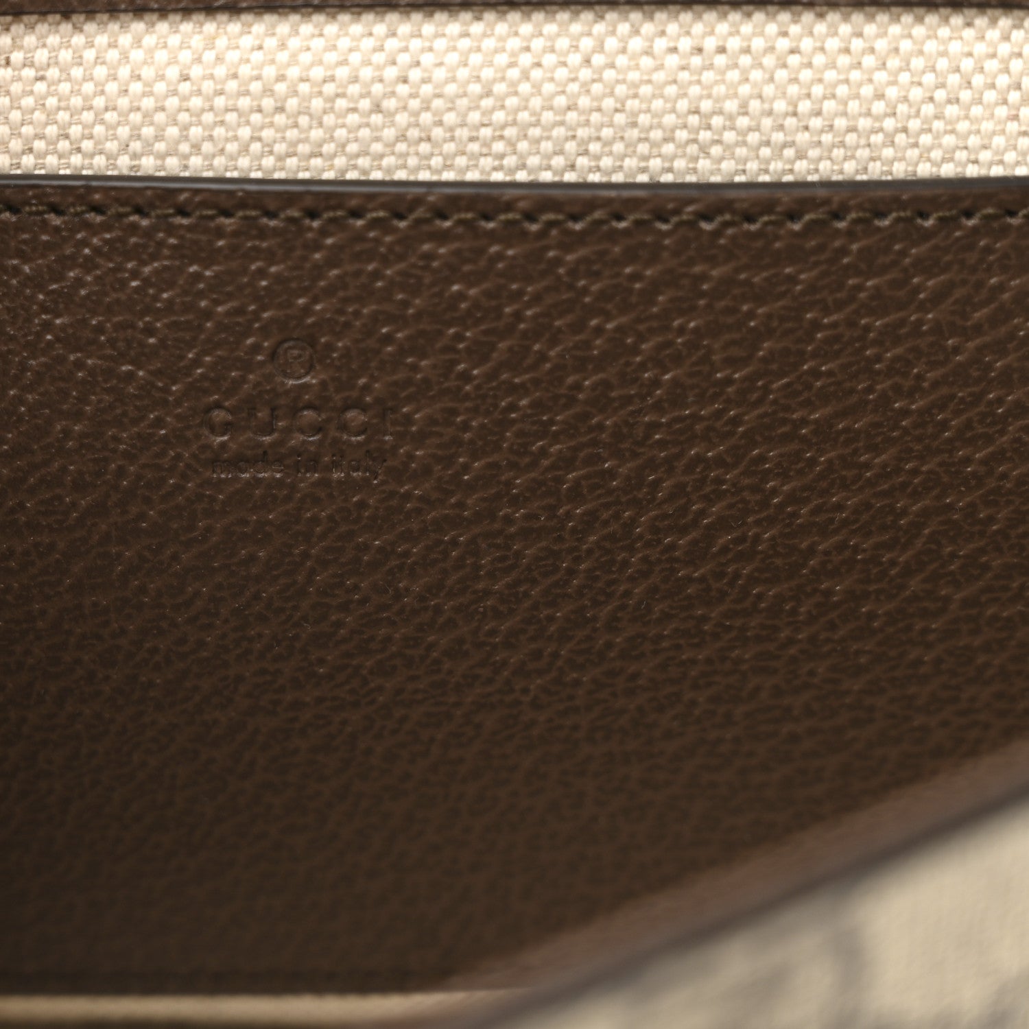 Gucci GG Supreme Monogram Textured Dollar Calfskin Web Mini Ophidia Envelope Shoulder Bag Beige Ebony 6 of 12