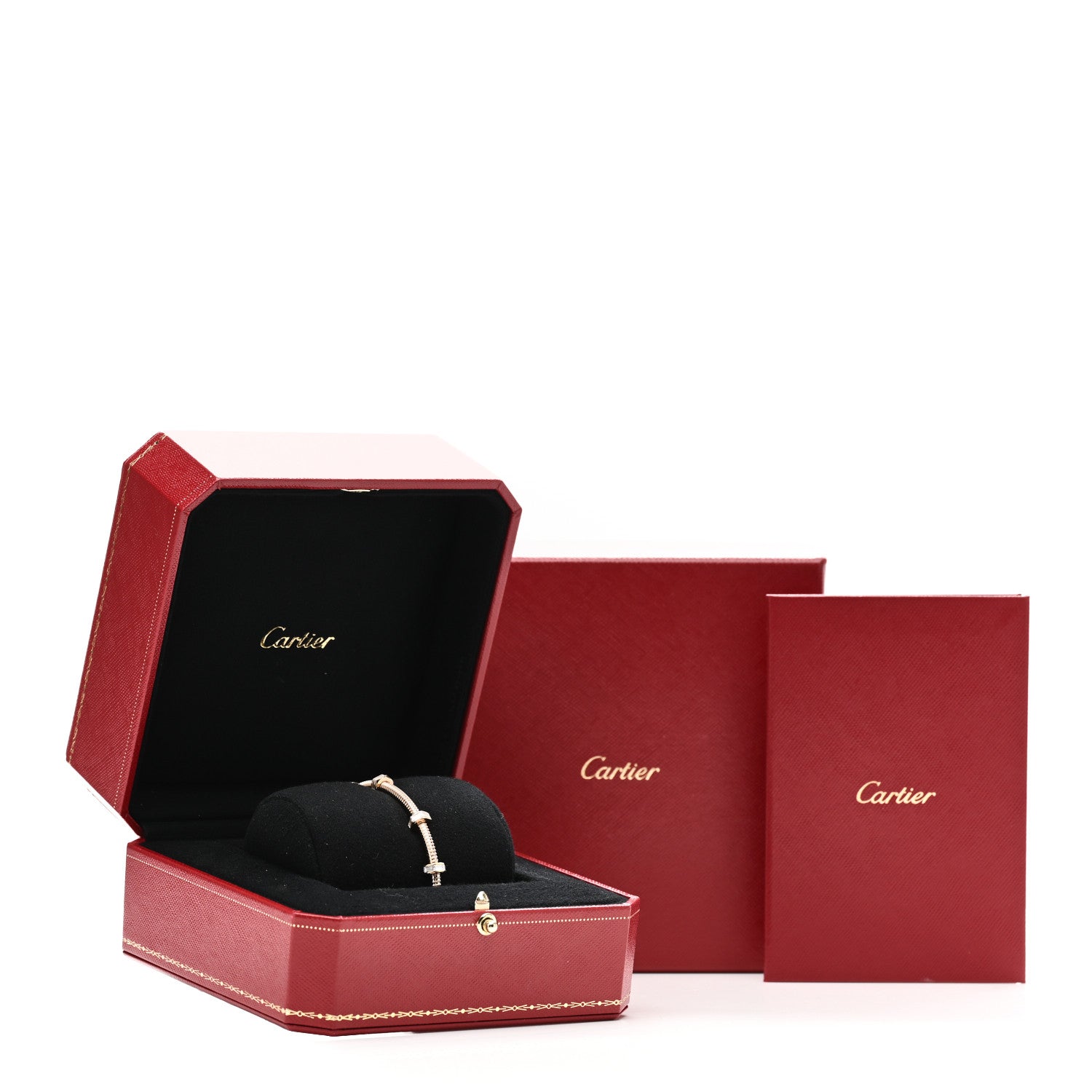 Cartier 18K Pink Gold Diamond Ecrou de Cartier Bracelet 17 4 of 4