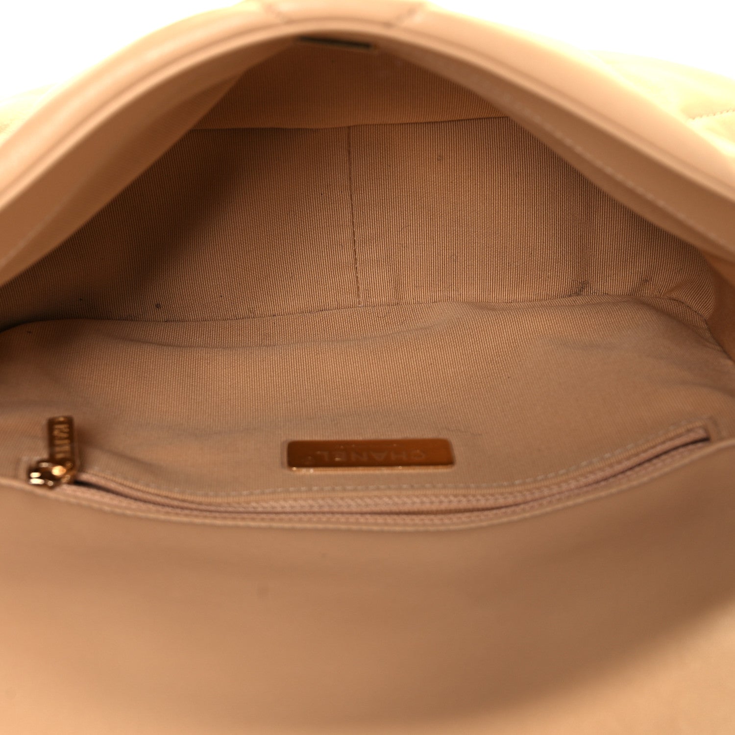 Chanel Lambskin Quilted Medium Chanel 19 Flap Light Beige 5 of 10