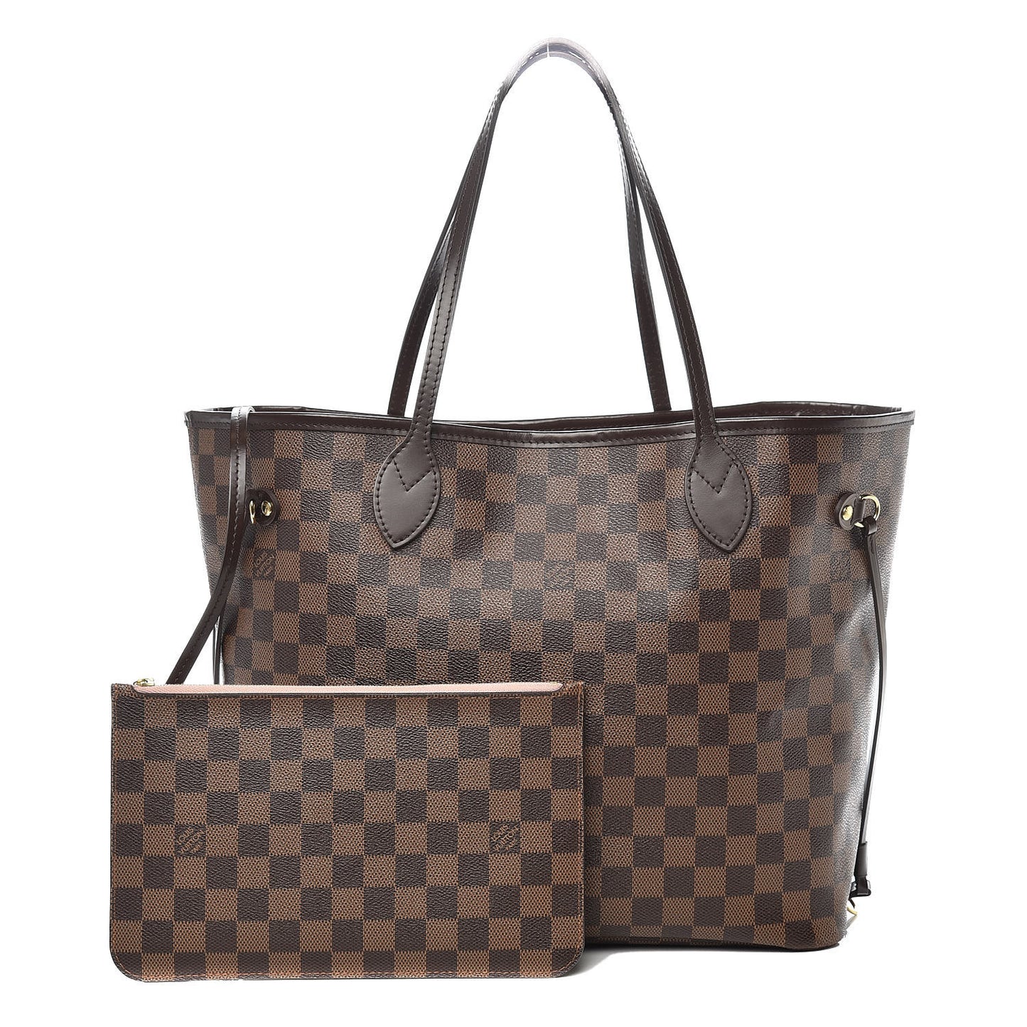 Damier Ebene Neo Neverfull MM Rose Ballerine