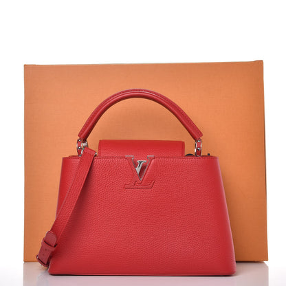 Louis Vuitton Taurillon Capucines PM Rubis 8 of 8