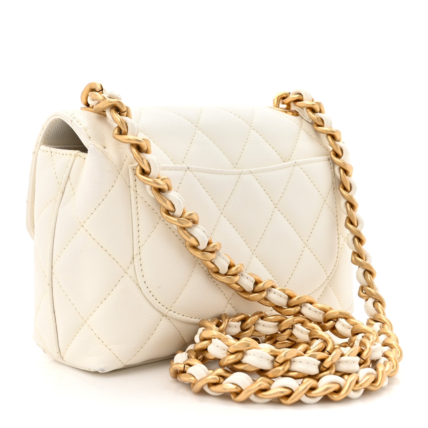 Chanel Caviar Quilted Small Flap White 3 of 17