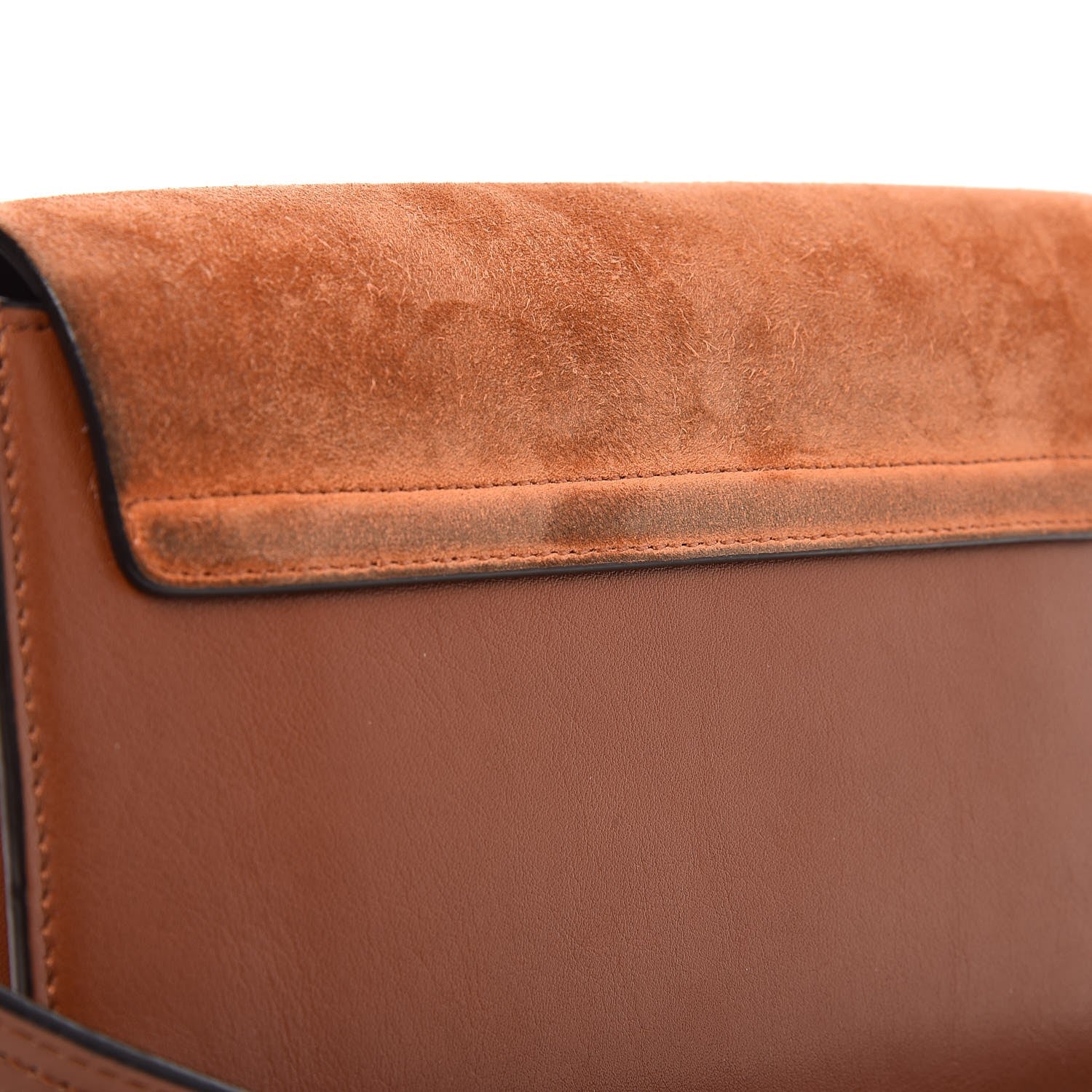 Chloe Suede Calfskin Small Faye Shoulder Bag Tobacco 7 of 10