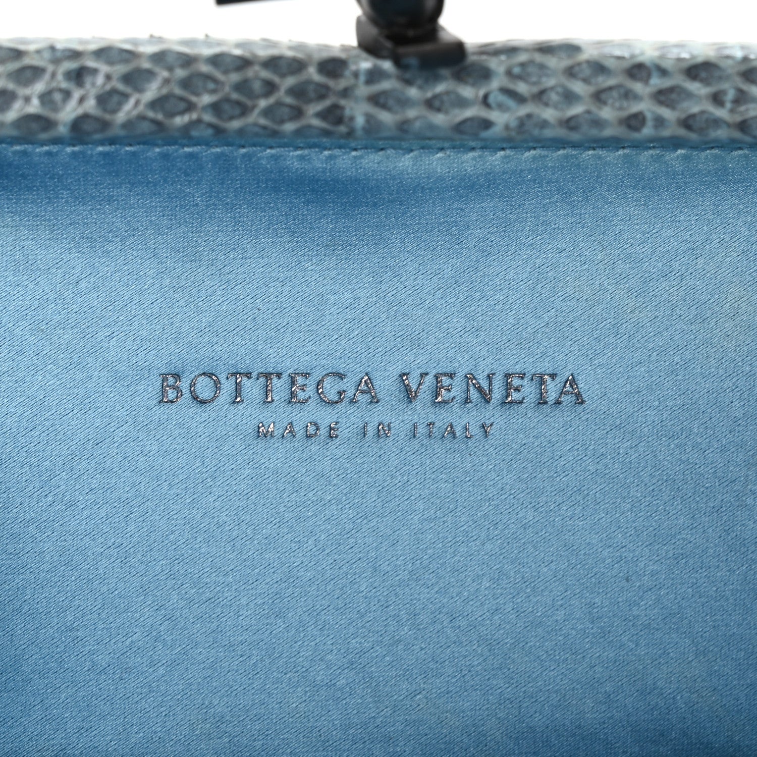 Bottega Veneta Satin Intreccio Impero Ayers Knot Clutch Ciel 7 of 10