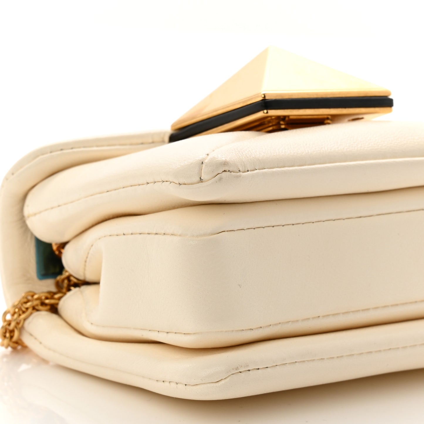 Nappa Micro One Stud Chain Bag Ivory
