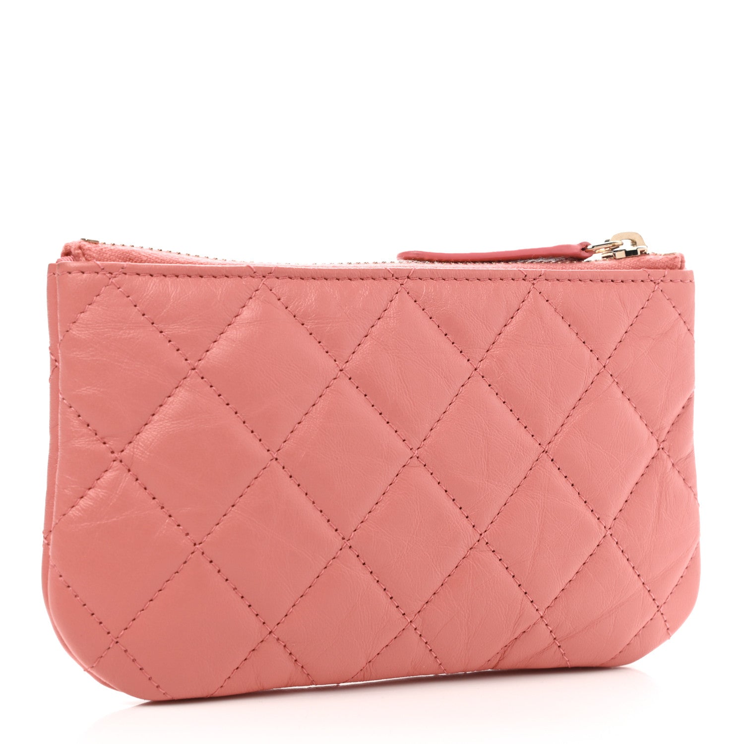 Chanel Aged Calfskin Quilted Small Reissue Cosmetic Case Pink 3 of 7
