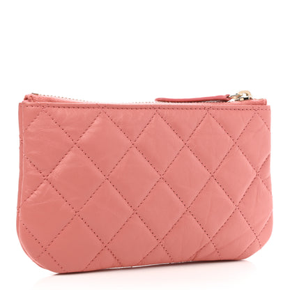 Chanel Aged Calfskin Quilted Small Reissue Cosmetic Case Pink 3 of 7