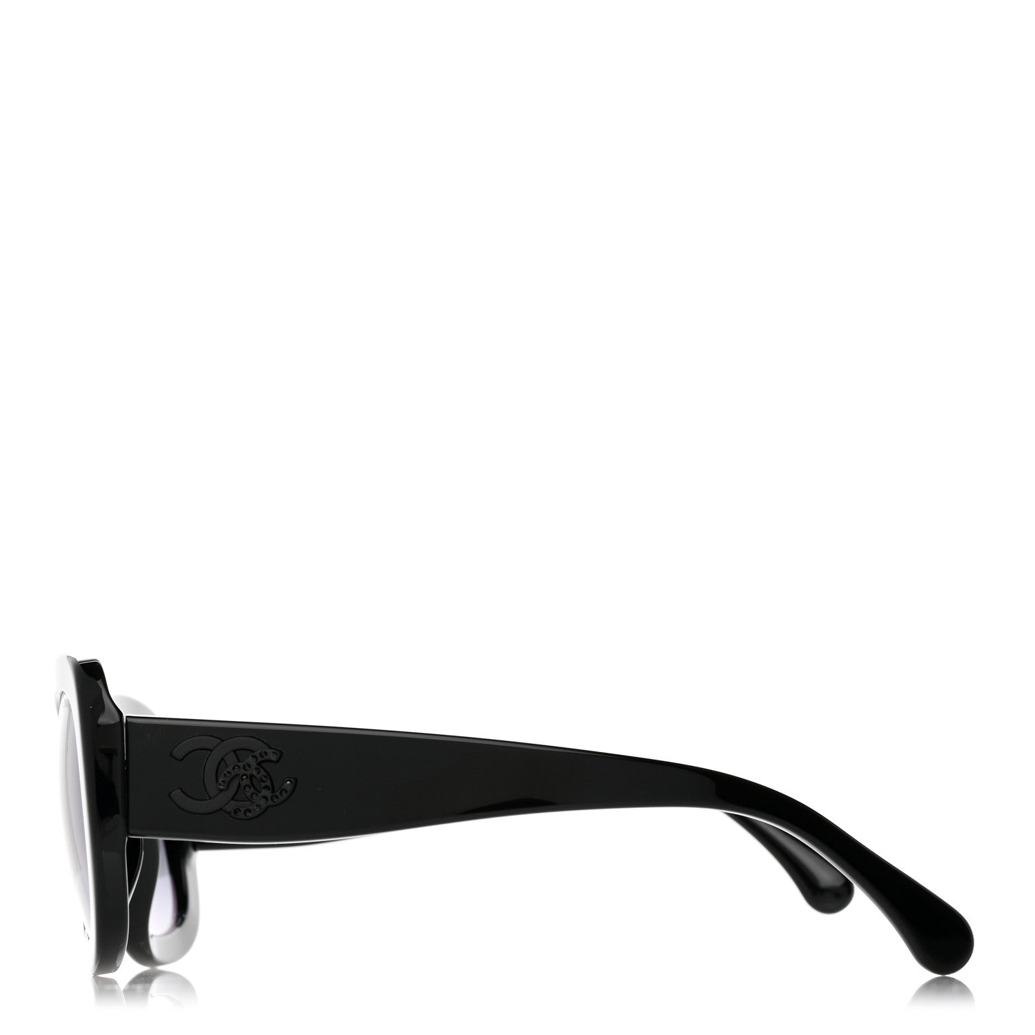 Chanel Acetate Rectangle CC Sunglasses 5468-B-A Black 3 of 9