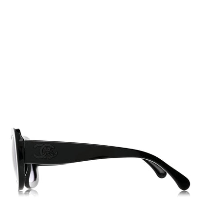Chanel Acetate Rectangle CC Sunglasses 5468-B-A Black 3 of 9