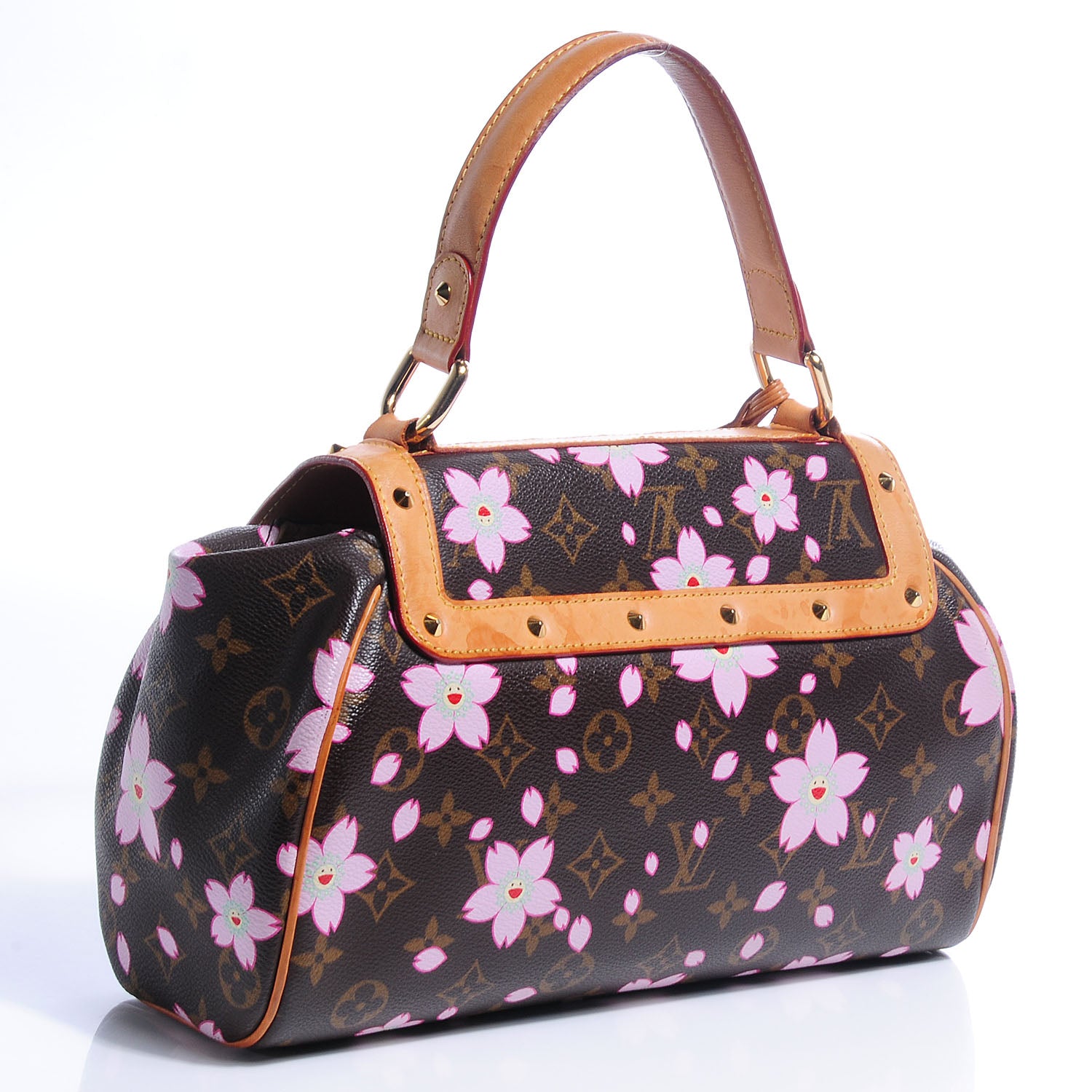 Louis Vuitton Monogram Cherry Blossom Sac Retro Bag Brown 3 of 9