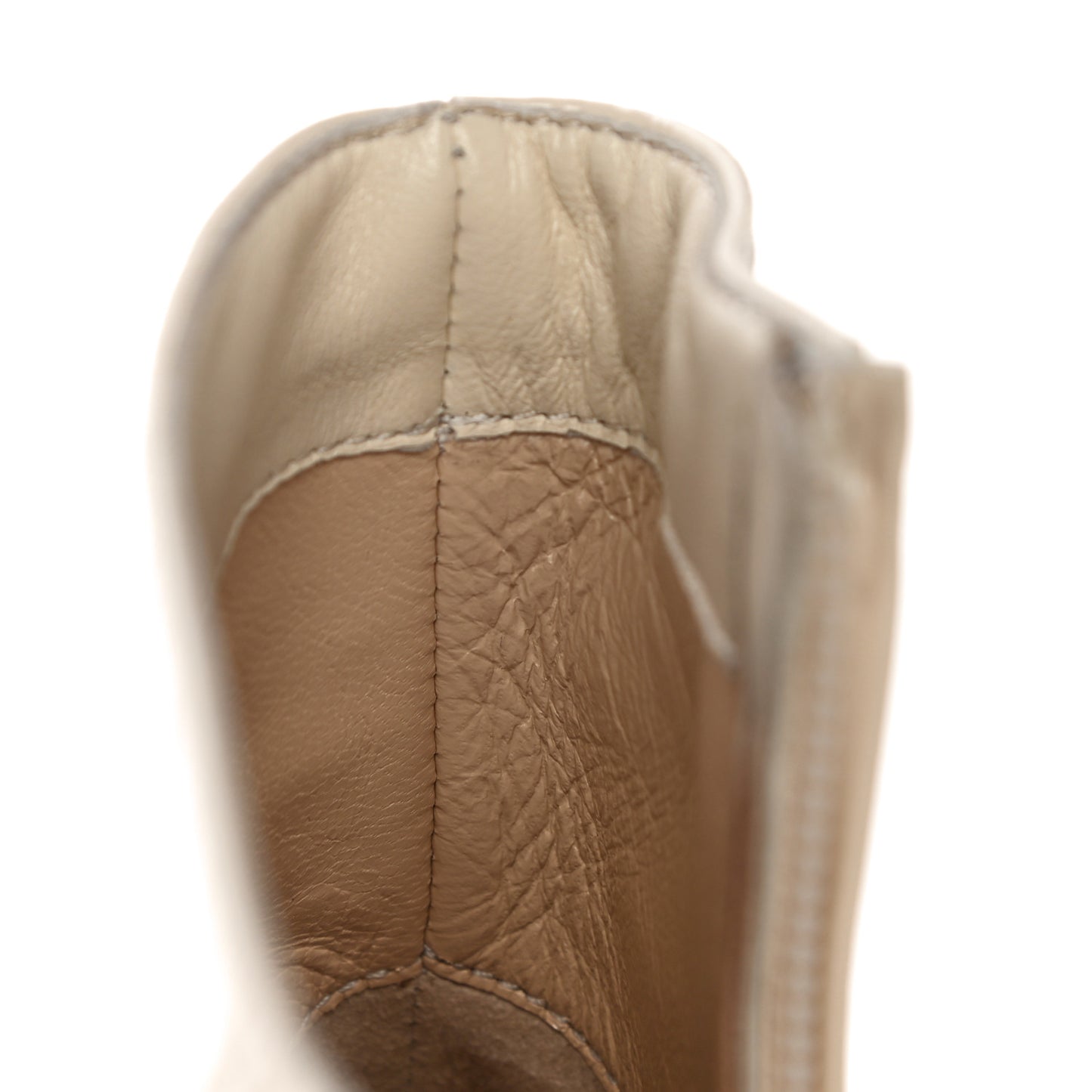 Patent Boots 36 Beige