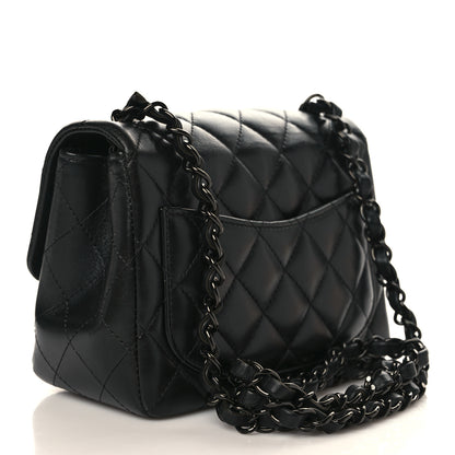 Chanel Lambskin Quilted Mini Square Flap So Black 3 of 9