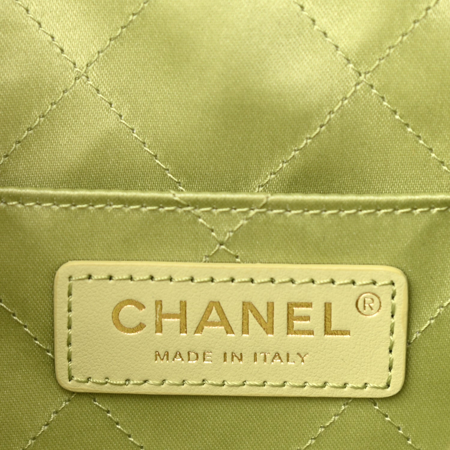 Chanel Lambskin Quilted Diamond Clutch With Chain Light Green 6 of 11