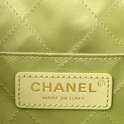 Chanel Lambskin Quilted Diamond Clutch With Chain Light Green 6 of 11