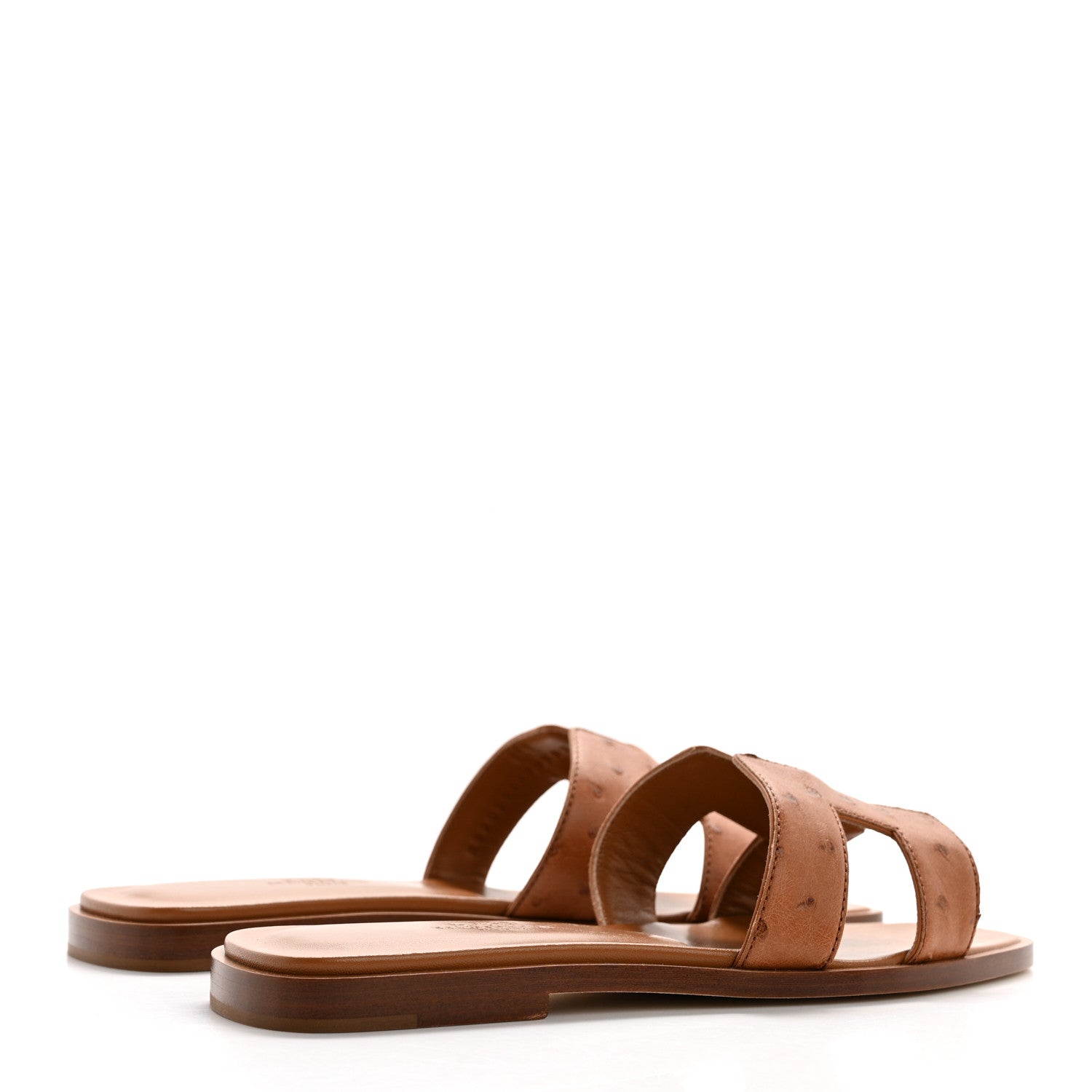 Hermes Ostrich Oran Sandals 35 Naturel 4 of 10
