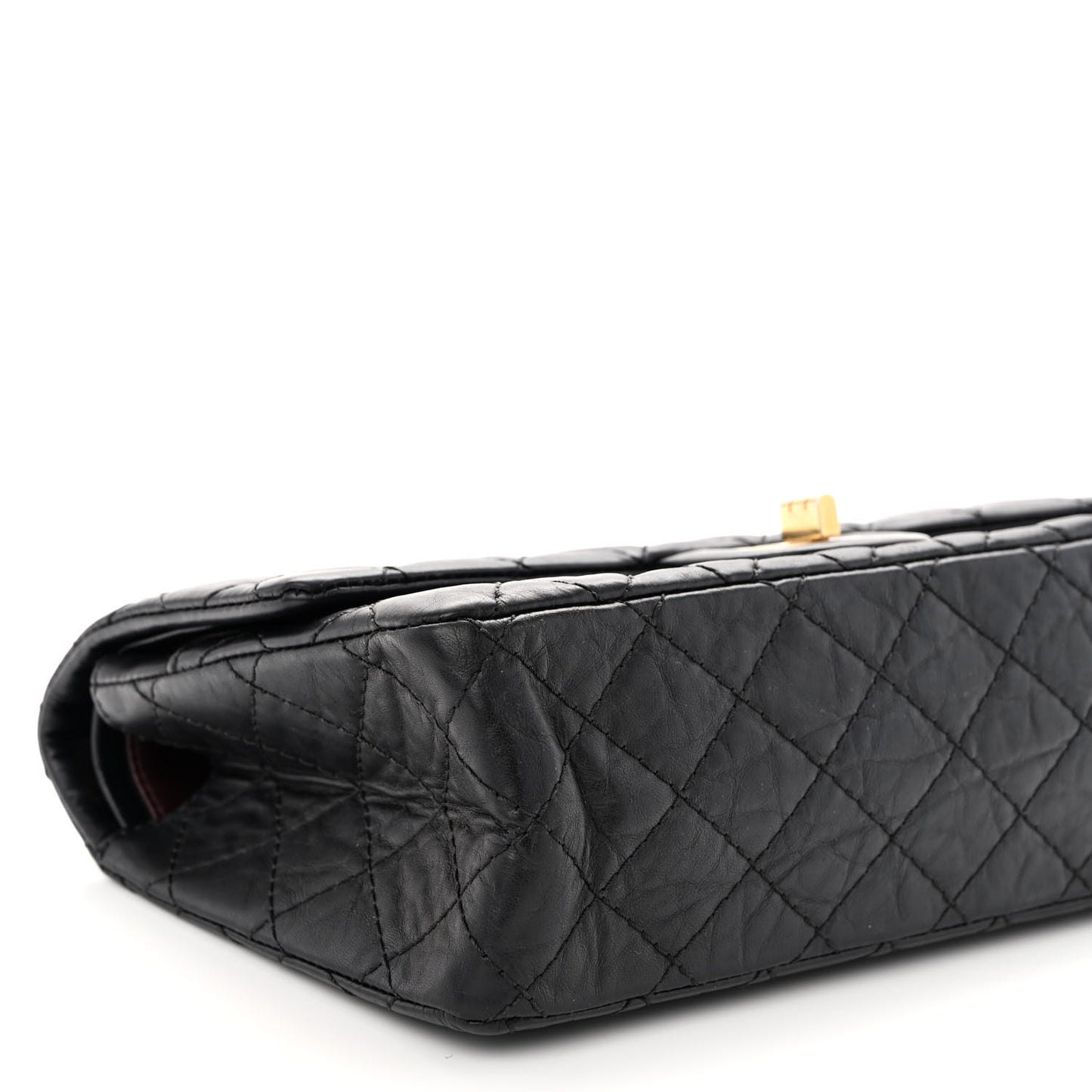 Aged Calfskin Quilted 2.55 Reissue 225 Flap Black
