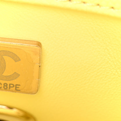Chanel Caviar Quilted Extra Mini Coco Handle Flap Light Yellow 7 of 10