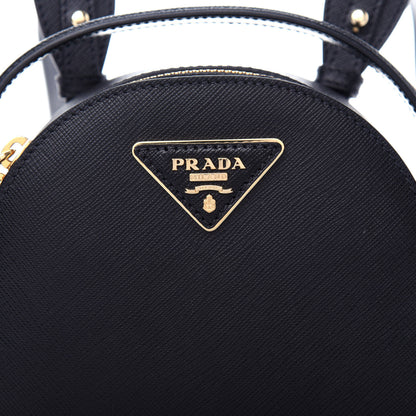 Prada Saffiano Lux Mini Odette Backpack Black 9 of 9