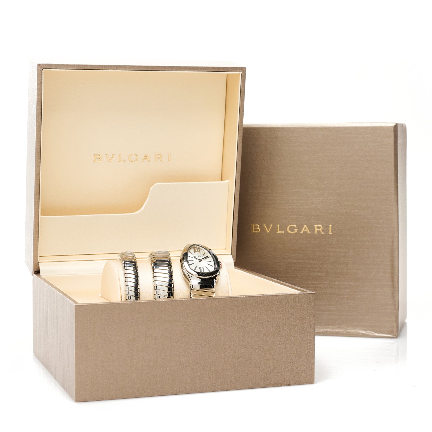 Bulgari Stainless Steel 35mm Serpenti Tubogas Double Spiral Quartz Watch 6 of 6