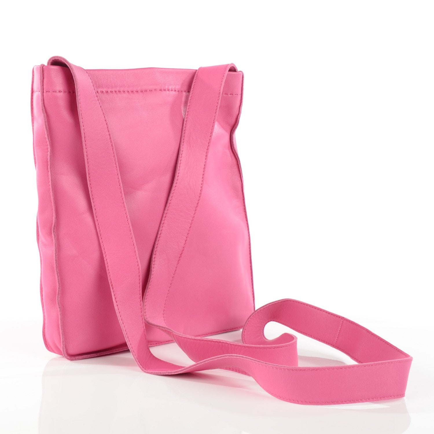Hermes Milo Lambskin Clou De Selle Pouch Rose Tyrien 3 of 14