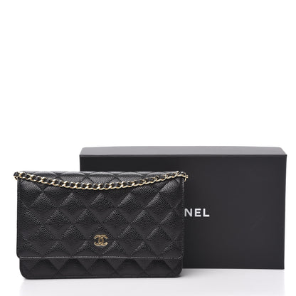 Chanel Caviar Quilted Wallet On Chain WOC Black 11 of 11