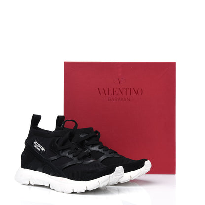 Valentino Garavani Calfskin Mesh Mens Sound High Sneakers 43.5 Black 10 of 10