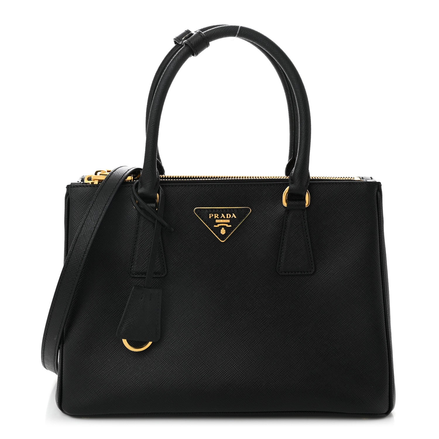 Prada Saffiano Medium Galleria Double Zip Tote Black 1 of 10