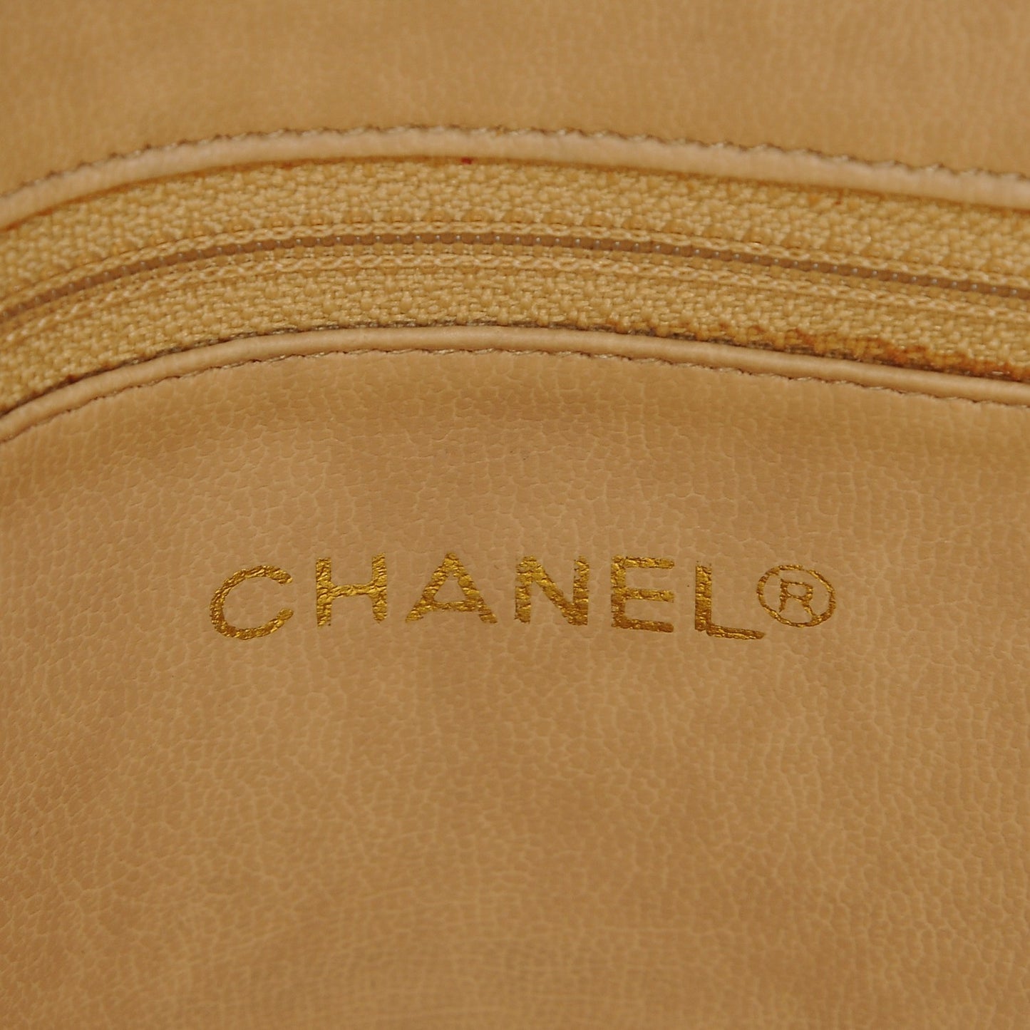 Lambskin Quilted Shoulder Bag Beige