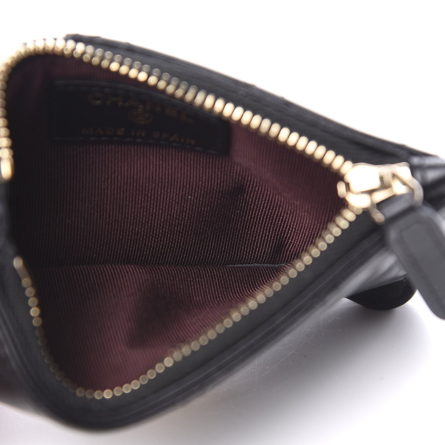 Chanel Aged Calfskin Quilted Reissue Flap Zip Card Holder Black 4 of 7
