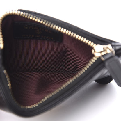Chanel Aged Calfskin Quilted Reissue Flap Zip Card Holder Black 4 of 7