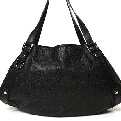 Gucci Guccissima Medium Abbey Shoulder Bag Black 10 of 12