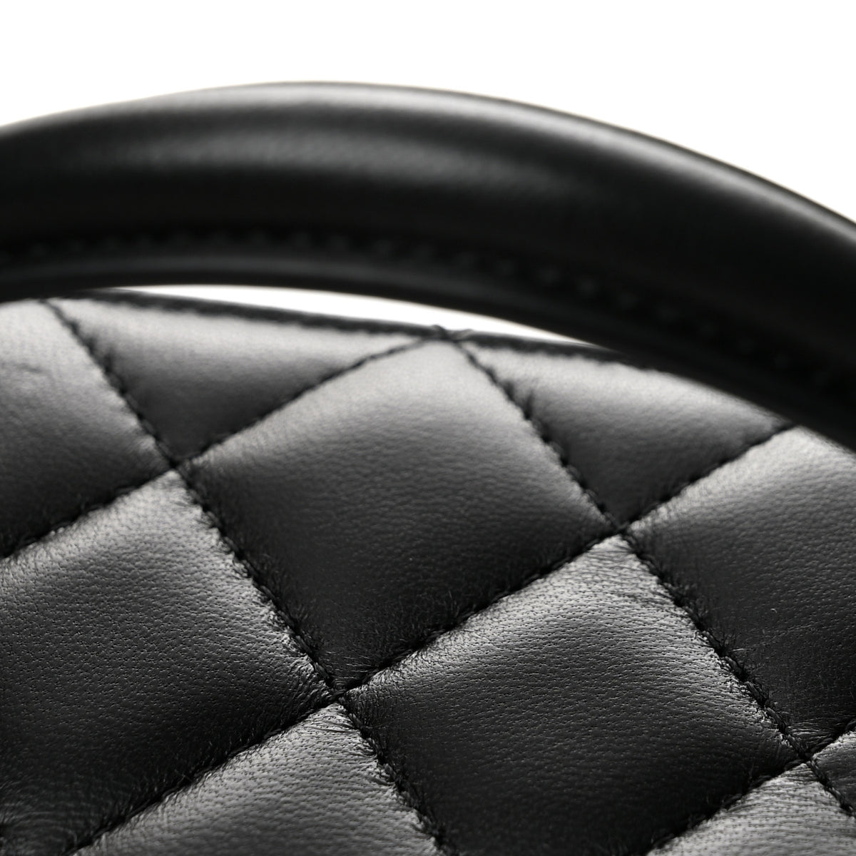 Chanel Lambskin Quilted Small Top Handle Vanity Case With Chain Black 10 of 11