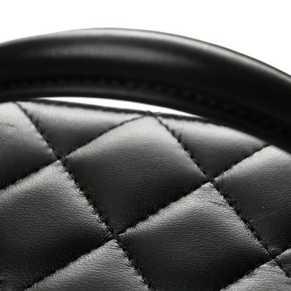 Chanel Lambskin Quilted Small Top Handle Vanity Case With Chain Black 10 of 11