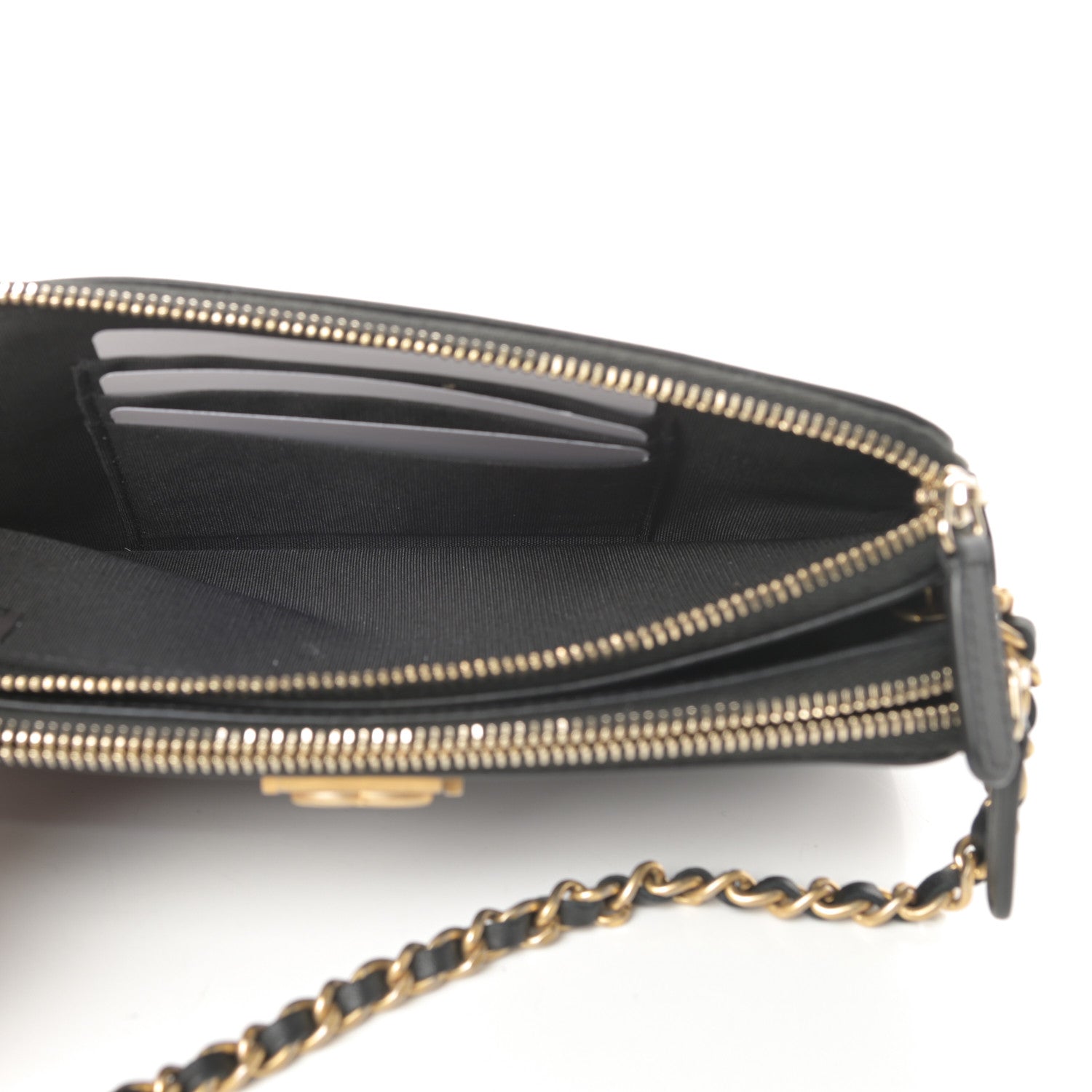 Chanel Lambskin Quilted Small Boy Clutch With Chain Black 5 of 18
