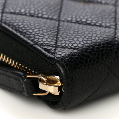 Chanel Caviar Quilted Zip Coin Purse Black 9 of 11