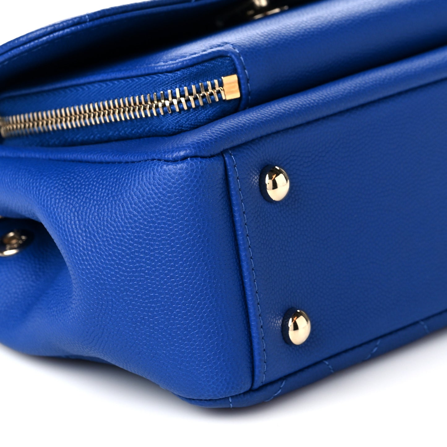 Caviar Quilted Small Business Affinity Flap Dark Blue