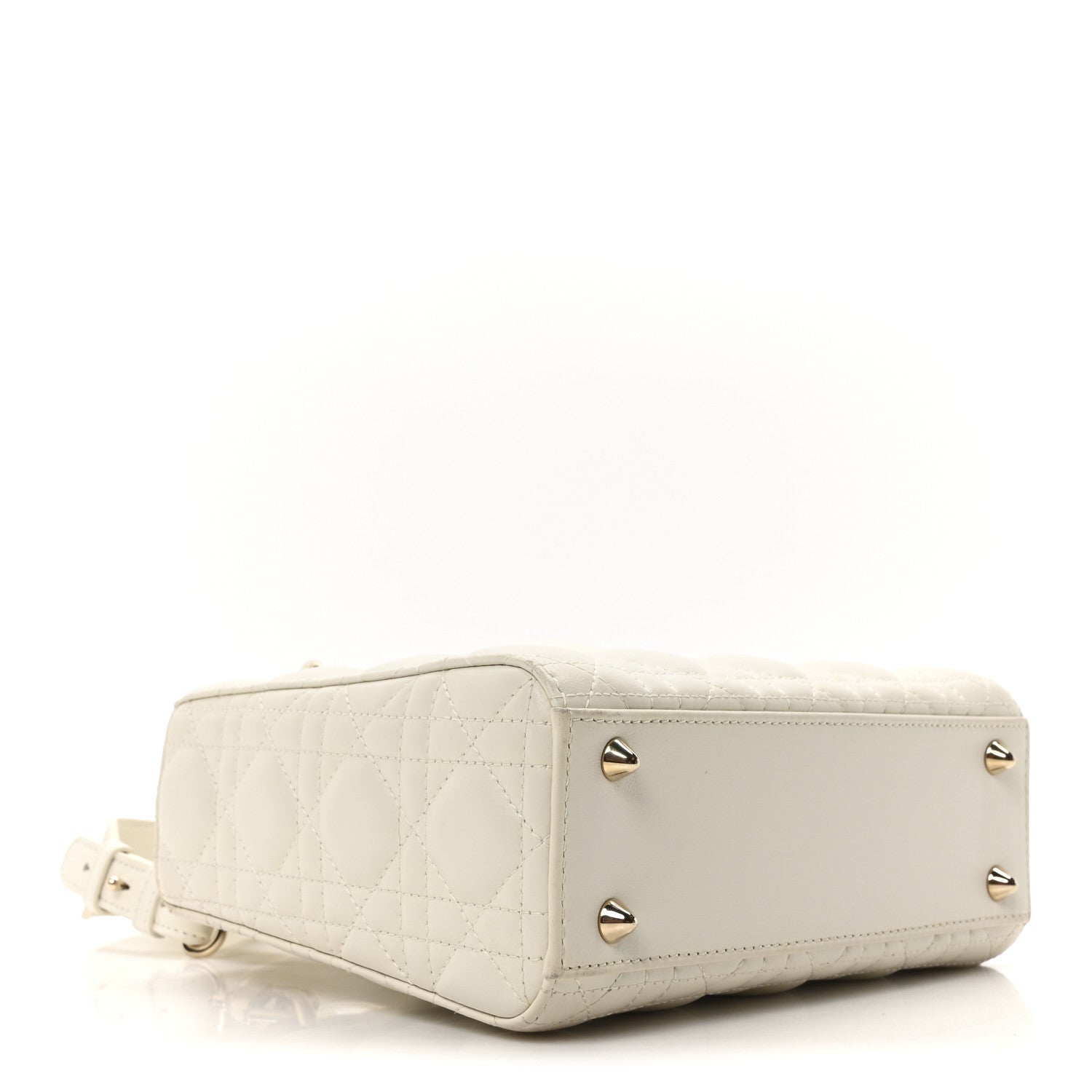 Christian Dior Lambskin Cannage Small My ABCDior Lady Dior White 4 of 11